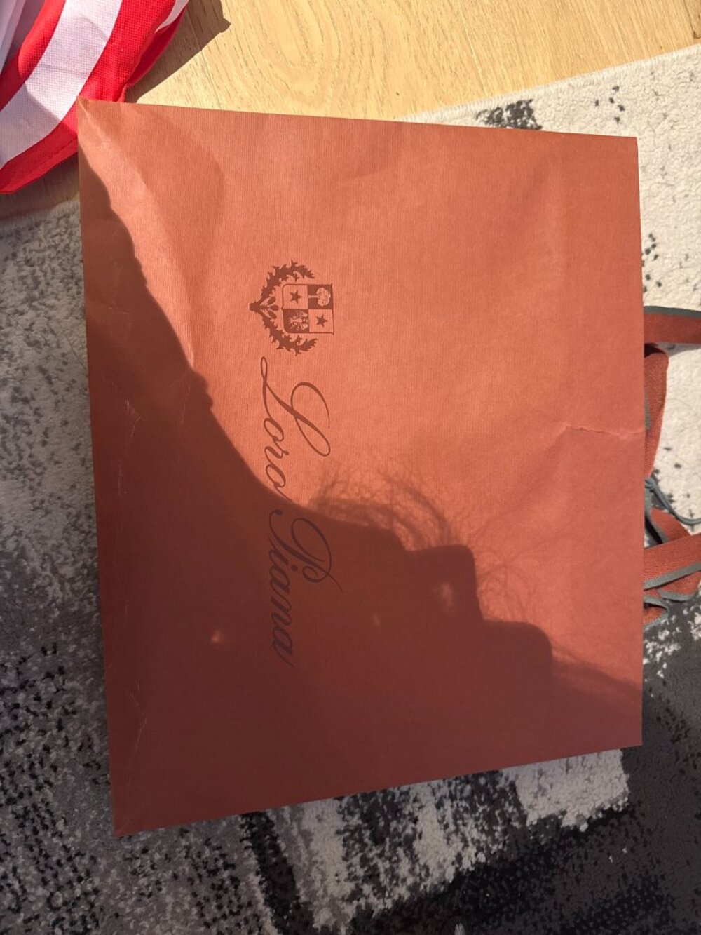 Loro Piana Brown Paper Shopping Bag